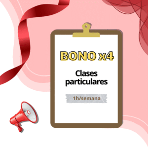 BONO 4x Clases particulares 1h/semana